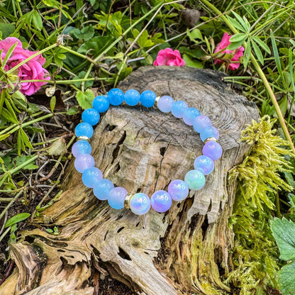 Perlenarmband mit schimmernden Harzperlen - Handgemachtes Unikat ✨