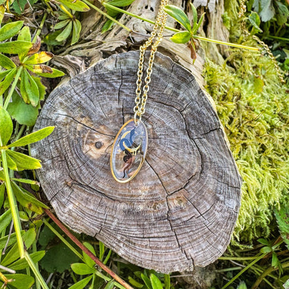 Schlangen-Sichelmond-Anhänger - Handgemachtes Schmuckstück mit Schlange und Sichelmond 🐍🌙