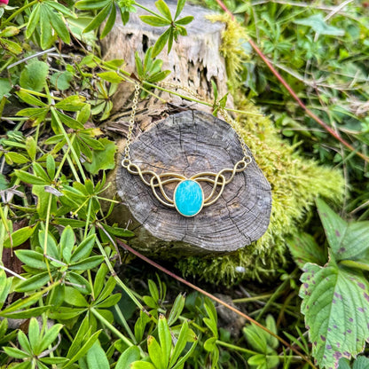 Elfen-Anhänger mit Edelstein - Magisches Schmuckstück mit natürlichem Amazonit 🩵✨