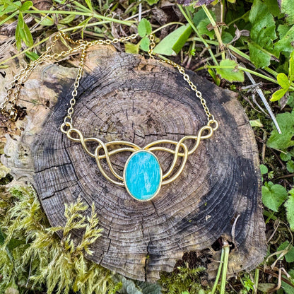 Elfen-Anhänger mit Edelstein - Magisches Schmuckstück mit natürlichem Amazonit 🩵✨