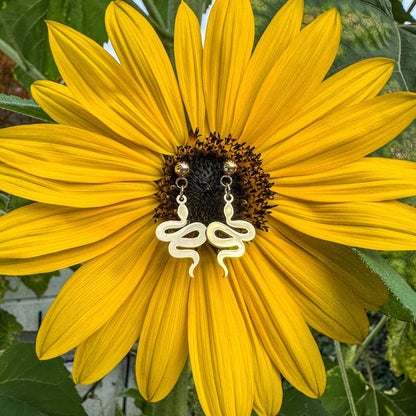 Magische Schlangen-Ohrstecker - Bezauberndes Schmuckstück mit goldener Schlange 🐍✨