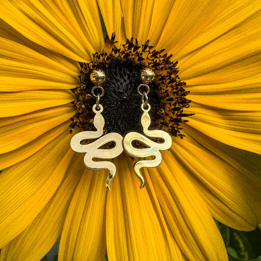 Magische Schlangen-Ohrstecker - Bezauberndes Schmuckstück mit goldener Schlange 🐍✨
