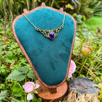 Elfen-Anhänger mit Edelstein - Magisches Schmuckstück mit natürlichem Amethyst 💜✨