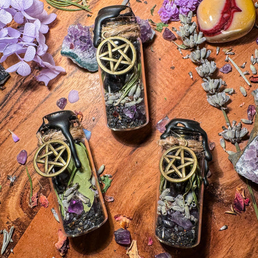 Zauberfläschchen Schattenwächter - Talisman für Schutz und Balance 🖤🌿
