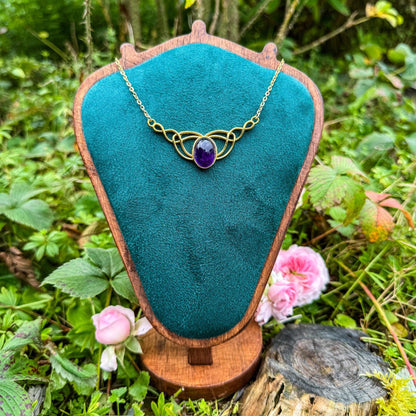 Elfen-Anhänger mit Edelstein - Magisches Schmuckstück mit natürlichem Amethyst 💜✨