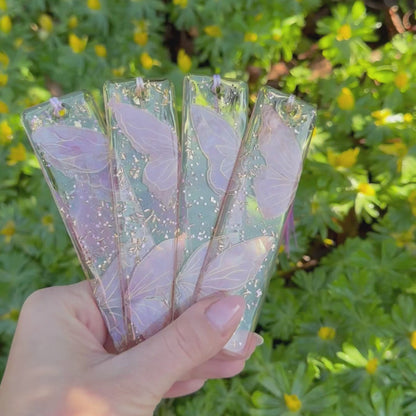 Lesezeichen Frühlingserwachen - rosa Schmetterlinge aus Elvaryl 🩷🦋